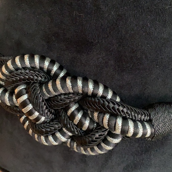 🍒 Vintage Black Knotted Rope Belt!!! - Picture 3 of 7